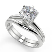 Karley 6 Prong Crown Cushion Cut Diamond Engagement Ring - Nivetta